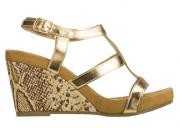 Skechers Womens Modiste Venom Gold Wedge Sandal 48058/GLD