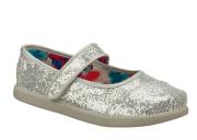 Skechers Girls Bobs World Sassy Sparklez Silver Slips 85055L/SIL