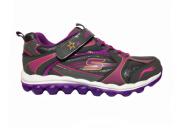 Skechers Girls Flex Appeal Sweet Spot Charcoal/Black 80220L/CCMT