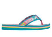 Skechers Girls Seasides Babies Blossom Turquoise Flip Flops 86469L/TURQ