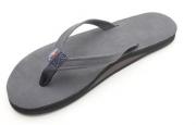 Rainbow Sandals Women's Single Layer Leather Narrow Strap Premier Navy